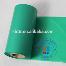 Wash resin color light green thermal ribbon use on flat head printer machine